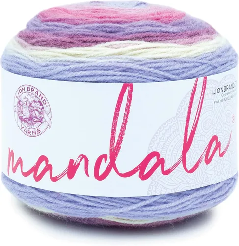Miniatura 58 de Lion Brand Yarn Mandala - Hilo multicolor para ganchillo,tejido y manualidades, color Liger, 1770 pies, paquete de 1 unidad