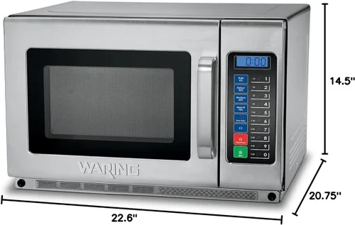 Miniatura 9 de Waring Horno Microondas Comercial WMO120 de Servicio Pesado, 1.2 Pies Cúbicos, 10 Ajustes de Memoria Programables, 5 Niveles de Potencia