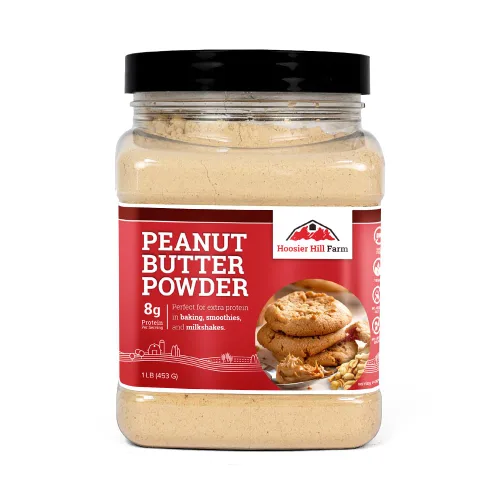 Hoosier Hill Farm Mantequilla de maní en polvo, 1 libra (paquete de 1), sin aditivos, 100% polvo de maní, 0.28 oz de proteína por porción