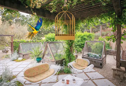 Miniatura 5 de Soporte de bobina de mosquito de metal portátil, soporte de incienso retro, jaula colgante para pájaros, decoración de jardín para el hogar, bar