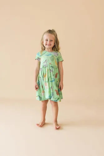 Miniatura 35 de Posh Peanut - Vestidos para niñas – Vestido suave para niña hecho con viscosa de bambú – Vestidos de otoño, primavera y verano para niñas