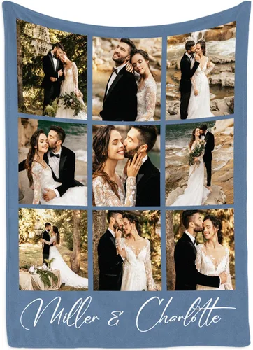Miniatura 8 de Magimagine - Manta personalizada para papá con foto, mantas personalizadas con foto para papá de parte de su hija o hijo, regalos de cumpleaños