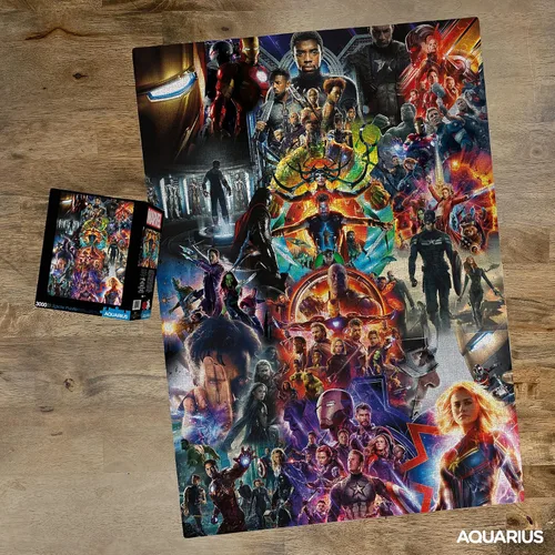 Miniatura 3 de Aquarius Marvel Avengers Collage (rompecabezas de 3000 piezas) – Sin deslumbramiento – Ajuste de precisión – Mercancía y coleccionables con licencia