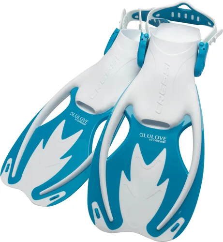 Cressi Aletas Rocks, aletas cortas de talón abierto para niños con correas ajustables para snorkel y natación - Cressi: Calidad Desde 1946