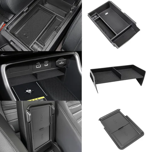 Miniatura 9 de Organizador de consola central compatible con reposabrazos Honda CRV 2026 2025 2024 2023, caja de almacenamiento para monedas y vidrio, inserto