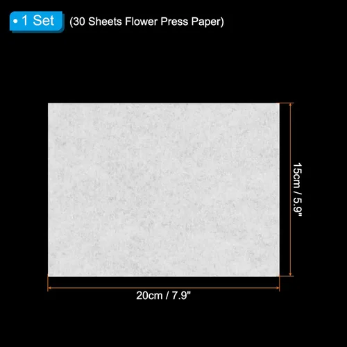 Miniatura 2 de PATIKIL Papel de prensa de flores de 8 x 6 pulgadas, 1 juego/30 hojas de repuesto de papel secante absorbente reutilizable para manualidades, álbum