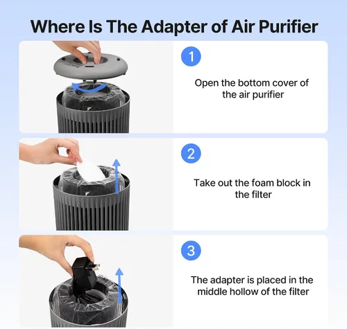 Miniatura 8 de Purificadores de aire para el hogar, purificador de aire para olores de humo con esponja de fragancia, purificador de aire pequeño con modo
