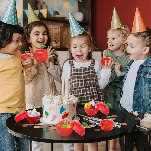 Miniatura 4 de 20 recipientes pequeños de plástico con forma de manzana con forma de manzana para regalo de graduación, regalo de agradecimiento para profesores