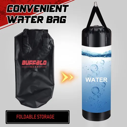 Miniatura 6 de Buffalo Gear Saco de boxeo de agua pesada, 225 libras, 165 libras, 86 libras, saco de boxeo ajustable para kickboxing, boxeo, gimnasio