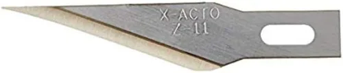 Miniatura 2 de Paquete de 2 cuchillas de repuesto ligeras de la serie X-Acto Z, n.º 11, 4-7/8 pulgadas de largo, hoja de acero inoxidable, tono dorado, 5 cuchillas