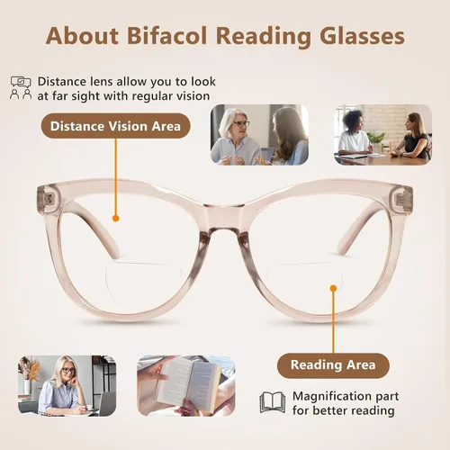Miniatura 3 de EASY READ Bifocal Reading Glasses for Women,Blue Light Blocking Computer Readers,Stylish Anti Glare Women Eyeglasses