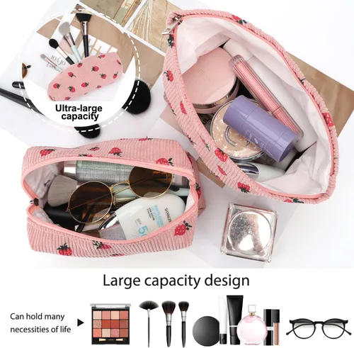 Miniatura 3 de EIMMBD Juego de 6 bolsas de maquillaje de gran capacidad, bolsa de cosméticos de viaje, bolsa de aseo organizadora, bonita bolsa de maquillaje