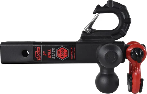 Miniatura 6 de TOPTOW Enganche de remolque de tres bolas con bolas de enganche triple negro mate de 1-7/8 pulgadas, 2 pulgadas, 2-5/16 pulgadas, multiajuste
