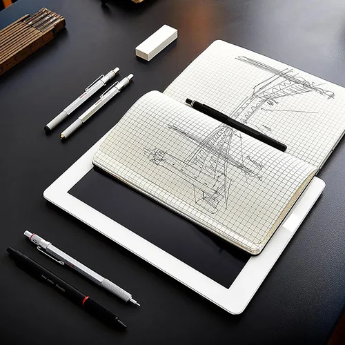 Miniatura 8 de Lápiz mecánico rotring 600 Series, 0.014 pulgadas, Cuerpo negro