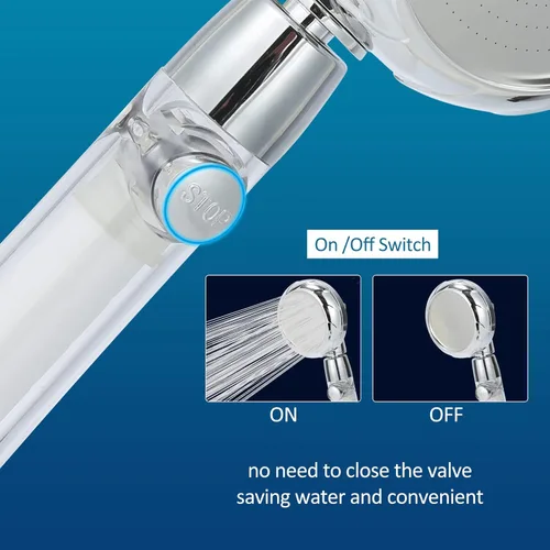 Miniatura 4 de Cabezal de ducha de mano RV con filtro para agua dura Cabezal de ducha de cámper con manguera e interruptor de encendido y apagado Reemplazo
