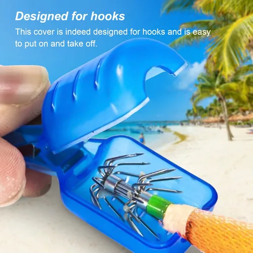 Miniatura 6 de Alomejor 10 Uds EVA Pesca Gancho Cubierta de Gancho de Pesca Bonnets Calamar Jig Hook Protector Caso Pesca aparejos Cajas Herramientas