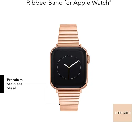 Miniatura 4 de Anne Klein Correa de acero inoxidable para Apple Watch, segura, ajustable, correa de repuesto para Apple Watch, se adapta a la mayoría de muñecas