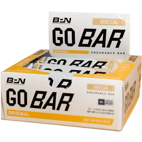 BARE PERFORMANCE NUTRITION Go Bar, barra de avena para entrenamiento de resistencia con 36g de carbohidratos y 200 calorías por porción, 12 barras
