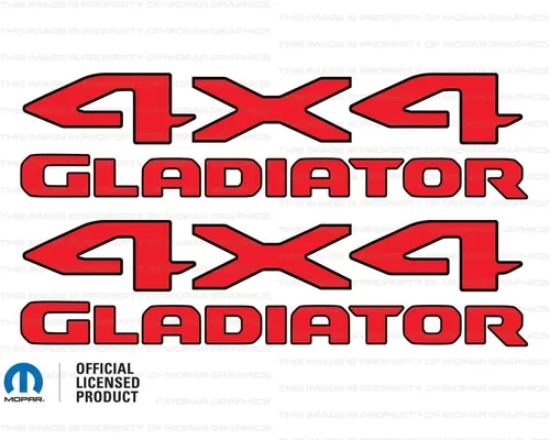 Miniatura 14 de Adhesivos gráficos de cabecera de gladiador 4x4 para Jeep Wrangler/Gladiator JL/JT (2019-2024) 392 bronce con contorno negro F392BO (juego de 2)