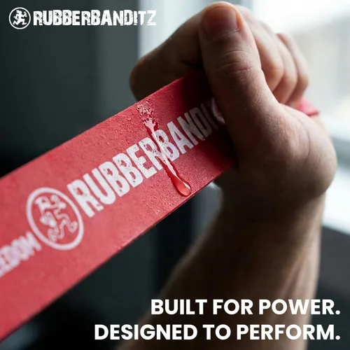 Miniatura 8 de Rubberbanditz Banda de hilo dental para movilidad y compresión Rojo