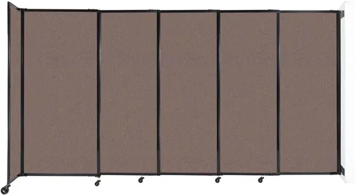 Miniatura 71 de Divisor de habitación de pared recta deslizante montado en la pared Anchos ajustables Ruedas de bloqueo Separador de habitación Paneles