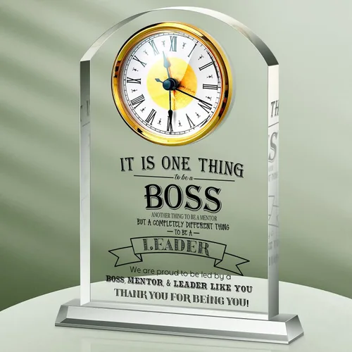 Regalos de jefe para hombres, reloj de acrílico, el mejor regalo para hombres y mujeres, reloj de agradecimiento para líderes de oficina, gerente de
