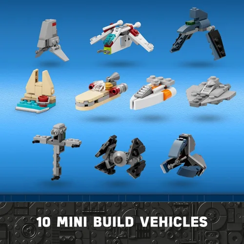 Miniatura 3 de LEGO Star Wars Calendario de Adviento 2022 75340 Juego de juguetes de construcción para niños, niños y niñas, a partir de 6 años, 8 personajes y 16