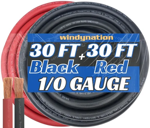 Miniatura 21 de Cable flexible de cobre puro para soldadura de batería calibre 4 AWG 25 pies negro + 25 pies rojo - Coche, Inversor, RV, Solar Negro de 25 pies + 25
