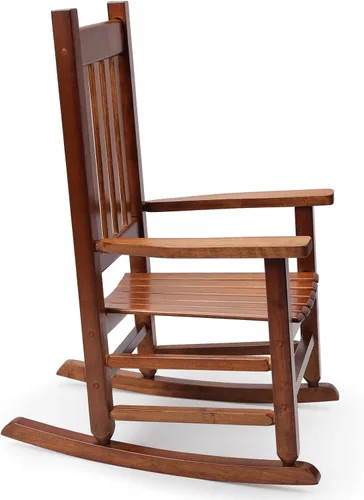 Miniatura 5 de Mecedora de Porche de Madera para Niños - Perfecta para Interiores o Exteriores, Mecedora de Porche para Todo Clima para Jardín, Césped, Balcón