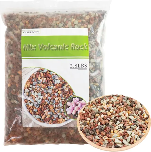 Miniatura 14 de Rocas de lava roja para plantas, 100% roca volcánica pura, sin tintes ni productos químicos, el mejor aderezo para plantas suculentas de cactus