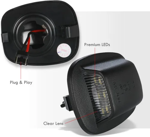 Miniatura 5 de AJP Distributors Juego de luces LED SMD blancas para placa de matrícula para parachoques trasero, compatible con Xterra Frontier WD22 D22 1994 1995
