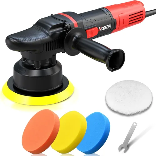 Miniatura 7 de AOBEN Pulidor rotativo de búfer, 1200 W, 6 pulgadas/7 pulgadas, kit de cera para pulidor de automóvil con 6 velocidades variables de 1000-3500 RPM