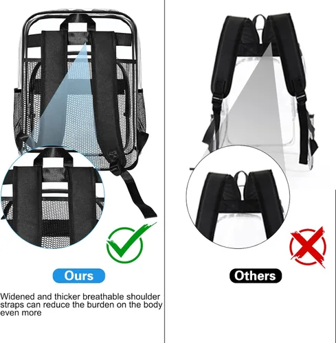 Miniatura 4 de Mochila transparente, mochila transparente grande y resistente de forma robusta, C-transparente., Grande, Transparente