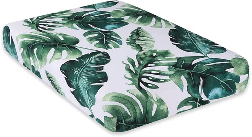 hyha Fundas de cojín para sofá estampadas, fundas florales lavables para sofá de 2 cojines, fundas de cojín de exterior con patrón elástico para