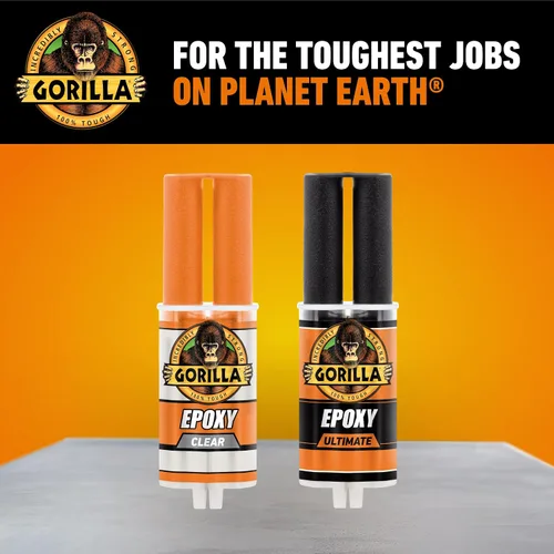 Miniatura 9 de Gorilla Epoxi de 2 partes, epoxi transparente, jeringa de 0.85 onzas (paquete de 2) - Fraguado de 5 minutos, unión increíblemente fuerte