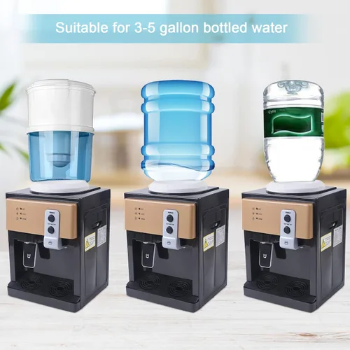 Miniatura 5 de Dispensador de enfriador de agua de carga superior – Dispensador eléctrico de escritorio caliente y frío, 3 ajustes de temperatura agua hirviendo