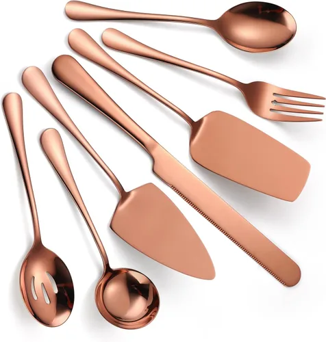 Miniatura 19 de Juego de Utensilios para Servir Negros de 10 Piezas de Acero Inoxidable para Cocina Catering Cubertería incluye Pinzas para Catering Cucharas