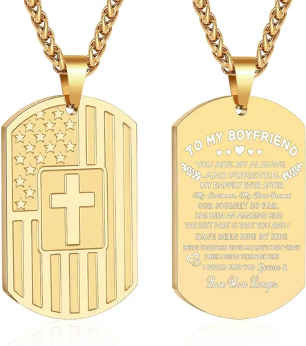 Miniatura 21 de Zocomi Rellenos de Media Navideña Regalo de Navidad - Para Mi Hijo Papá Hermano Marido Nieto Abuelo Novio Hombre Etiqueta de Perro Cruz Collar