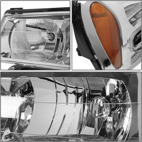 Miniatura 3 de Auto Dynasty Conjunto de faros delanteros compatible con Chevy Trailblazer/Trailblazer EXT 2002-2009, par de faros halógenos de repuesto, se adapta