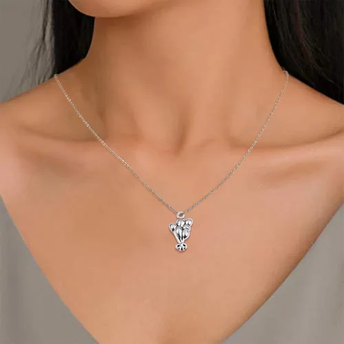 Miniatura 6 de Airssory Vida Religión Corazón Ojo Letra Número Naturaleza Flor Planta Fruta Animal Lucky Antique Charms, Plata, No es una piedra preciosa
