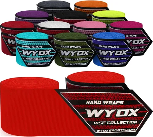 Miniatura 9 de WYOX Gel Boxing Hand Wraps for Men Women – Elasticated Padded Long Wrist Straps Cotton & Nylon Blend for Muay Thai MMA, Kickboxing, BJJ Combat