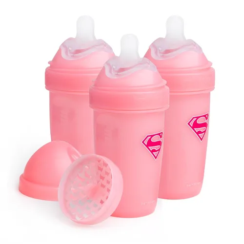 Miniatura 14 de DC Comics Mujer Maravilla - Herobility Botellas Anti-Cólico Dobles para Bebé – 12 fl oz/340ml – Pack de 3