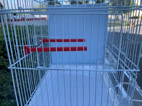 Miniatura 7 de Seny Juego de 4 Jaulas Apilables para Cría de Pájaros para Canarios, Pinzones y Aves Pequeñas (Blanco)