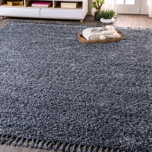 Miniatura 14 de JONATHAN Y Mercer Shag - Alfombra de felpa con borlas color crema para interiores, 3 x 5 pies, contemporánea, moderna, fácil de limpiar, para sala