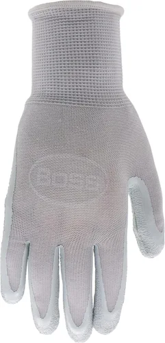 Miniatura 5 de BOSS Guantes de trabajo recubiertos de látex arrugado con agarre táctil para mujer, 2 paquetes, resistentes a la abrasión y al agua, talla grande