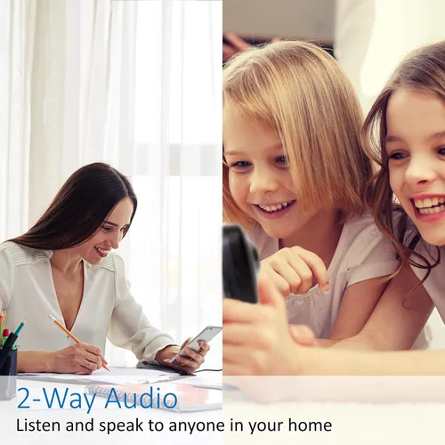 Miniatura 3 de Momentum Cámara de seguridad inalámbrica HD para interiores con audio de 2 vías, visión nocturna, monitor de mascotas para iOS y Android