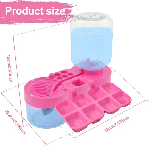 Miniatura 2 de Limpiador de pinceles de pintura mejorado con bandeja de pintura, herramienta de limpieza de pincel de circulación de agua, suministros de pintura