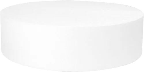 O'CREME Expositor de decoración de pasteles de poliestireno para productos horneados, suministros de panadería, forma redonda (6 pulgadas de 2