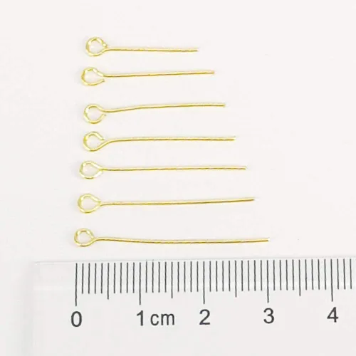Miniatura 2 de Chenkou Craft 700 pines surtidos de 7 tamaños para hacer joyas (dorado, mezcla)