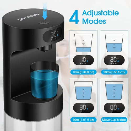 Miniatura 4 de Dispensador automático de enjuague bucal para baño, dispensador de enjuague bucal eléctrico sin contacto de 20.29 onzas, juego de accesorios de baño